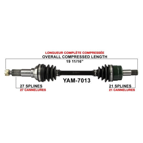 TRAKMOTIVE COMPLETE AXLE (YAM - 7013) - Driven Powersports Inc.844084079435YAM - 7013