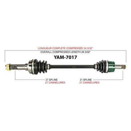 TRAKMOTIVE COMPLETE AXLE (YAM - 7017) - Driven Powersports Inc.844084078988YAM - 7017