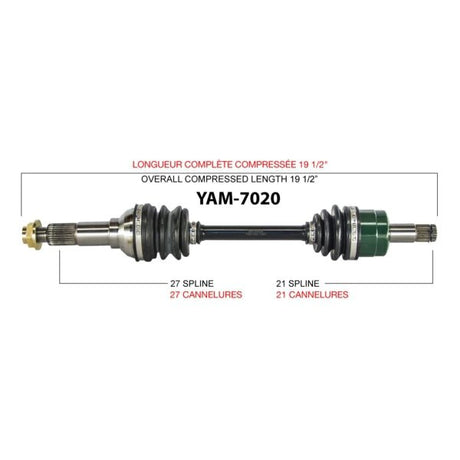TRAKMOTIVE COMPLETE AXLE (YAM - 7020) - Driven Powersports Inc.844084078957YAM - 7020