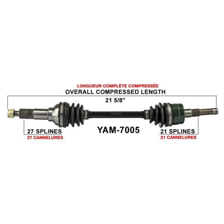 TRAKMOTIVE COMPLETE AXLE (YAM - 7005) - Driven Powersports Inc.844084079510YAM - 7005