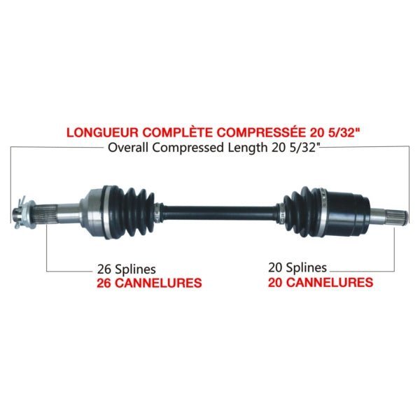 TRAKMOTIVE COMPLETE AXLE (HON - 7028) - Driven Powersports Inc.844084084767HON - 7028