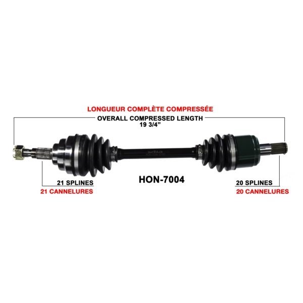 TRAKMOTIVE COMPLETE AXLE (HON - 7004) - Driven Powersports Inc.844084079909HON - 7004