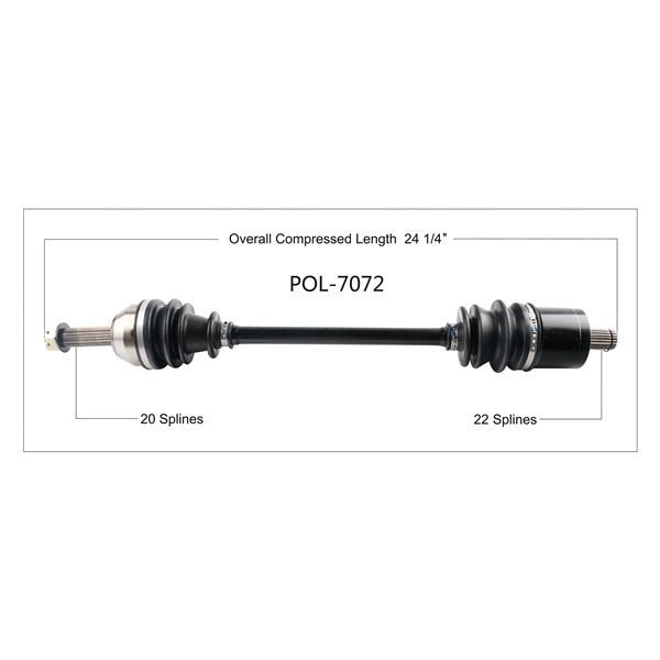 TRAKMOTIVE COMPLETE AXLE (POL - 7072) - Driven Powersports Inc.844084027221POL - 7072