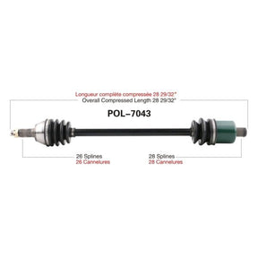 TRAKMOTIVE COMPLETE AXLE (POL - 7043) - Driven Powersports Inc.844084078384POL - 7043