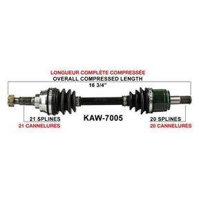 TRAKMOTIVE COMPLETE AXLE (KAW - 7005) - Driven Powersports Inc.844084079794KAW - 7005