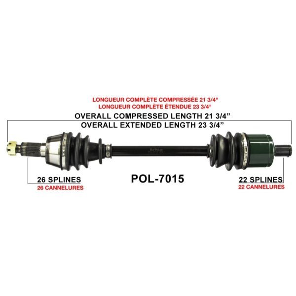 TRAKMOTIVE COMPLETE AXLE (POL - 7015) - Driven Powersports Inc.844084079619POL - 7015
