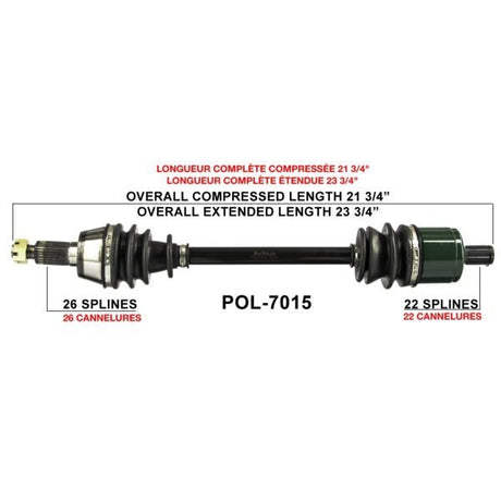 TRAKMOTIVE COMPLETE AXLE (POL - 7015) - Driven Powersports Inc.844084079619POL - 7015