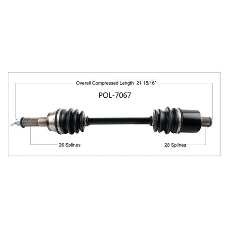 TRAKMOTIVE COMPLETE AXLE (POL - 7067) - Driven Powersports Inc.844084027177POL - 7067