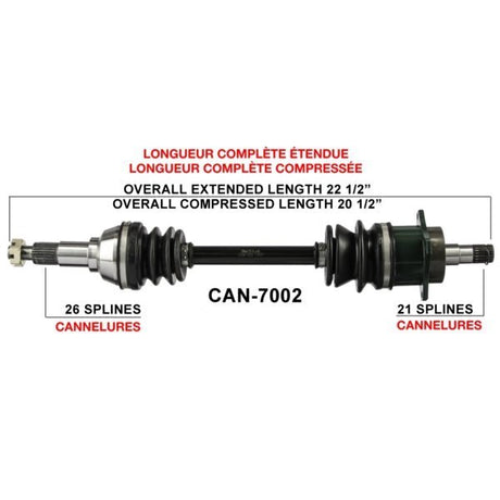 TRAKMOTIVE COMPLETE AXLE (CAN - 7002) - Driven Powersports Inc.844084079282CAN - 7002