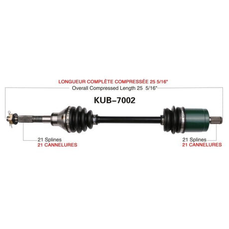 TRAKMOTIVE COMPLETE AXLE (KUB - 7002) - Driven Powersports Inc.844084084057KUB - 7002