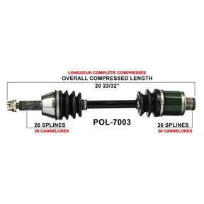 TRAKMOTIVE COMPLETE AXLE (POL - 7003) - Driven Powersports Inc.844084079732POL - 7003