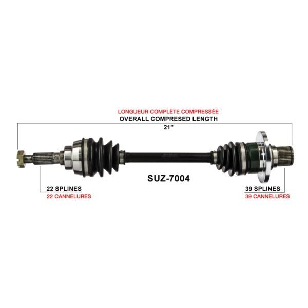 TRAKMOTIVE COMPLETE AXLE (SUZ - 7004) - Driven Powersports Inc.844084079572SUZ - 7004