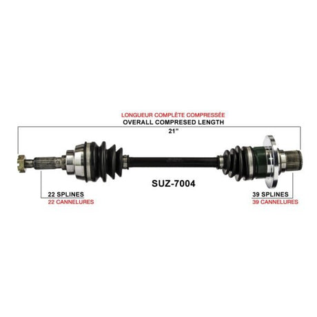 TRAKMOTIVE COMPLETE AXLE (SUZ - 7004) - Driven Powersports Inc.844084079572SUZ - 7004