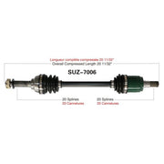 TRAKMOTIVE COMPLETE AXLE (SUZ - 7006) - Driven Powersports Inc.844084078490SUZ - 7006