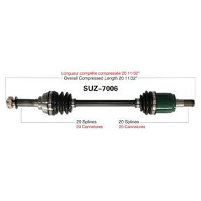 TRAKMOTIVE COMPLETE AXLE (SUZ - 7006) - Driven Powersports Inc.844084078490SUZ - 7006