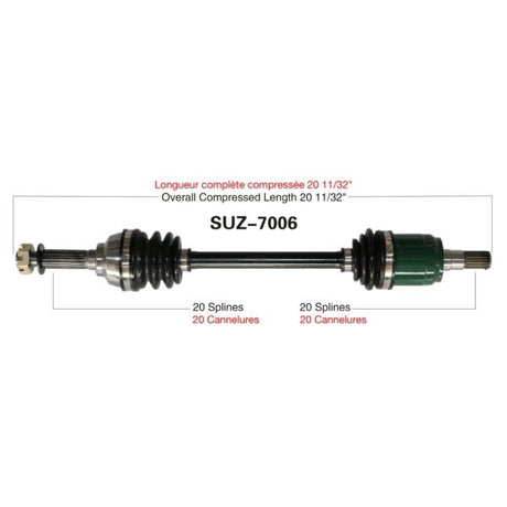 TRAKMOTIVE COMPLETE AXLE (SUZ - 7006) - Driven Powersports Inc.844084078490SUZ - 7006