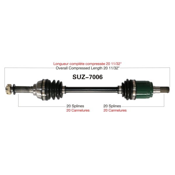 TRAKMOTIVE COMPLETE AXLE (SUZ - 7006) - Driven Powersports Inc.844084078490SUZ - 7006