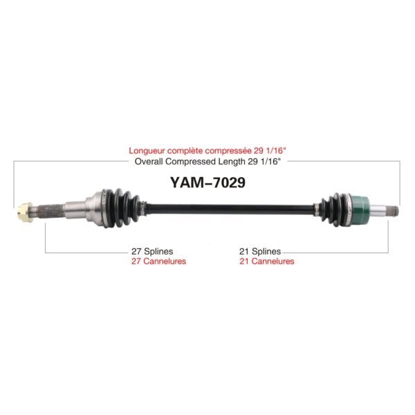 TRAKMOTIVE COMPLETE AXLE (YAM - 7029) - Driven Powersports Inc.844084078308YAM - 7029