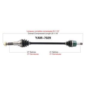 TRAKMOTIVE COMPLETE AXLE (YAM - 7029) - Driven Powersports Inc.844084078308YAM - 7029
