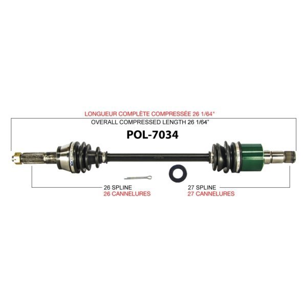 TRAKMOTIVE COMPLETE AXLE (POL - 7034) - Driven Powersports Inc.844084079015POL - 7034