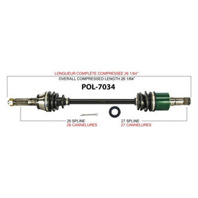 TRAKMOTIVE COMPLETE AXLE (POL - 7034) - Driven Powersports Inc.844084079015POL - 7034