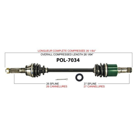 TRAKMOTIVE COMPLETE AXLE (POL - 7034) - Driven Powersports Inc.844084079015POL - 7034