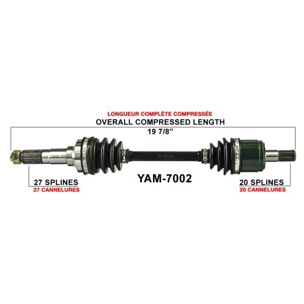 TRAKMOTIVE COMPLETE AXLE (YAM - 7002) - Driven Powersports Inc.844084079541YAM - 7002
