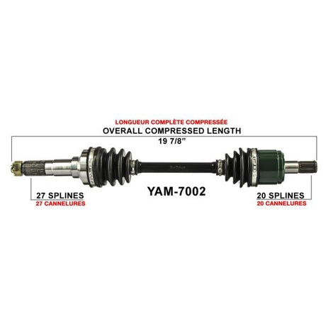 TRAKMOTIVE COMPLETE AXLE (YAM - 7002) - Driven Powersports Inc.844084079541YAM - 7002