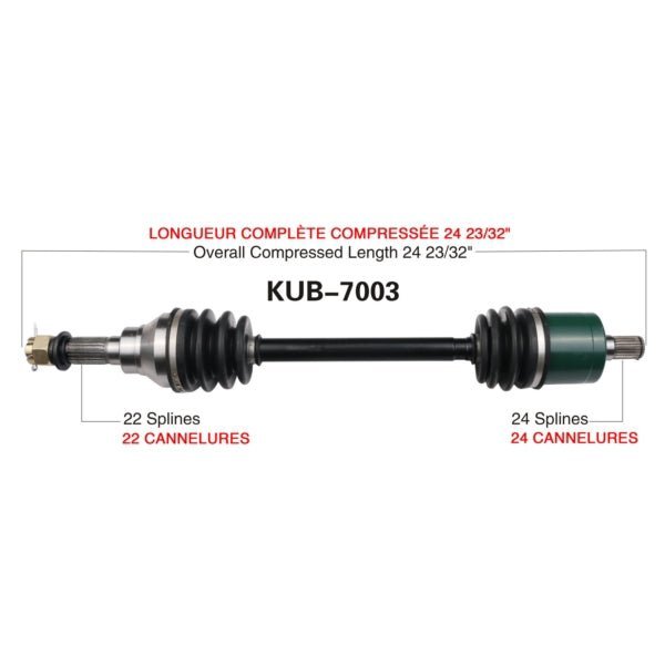 TRAKMOTIVE COMPLETE AXLE (KUB - 7003) - Driven Powersports Inc.844084084064KUB - 7003