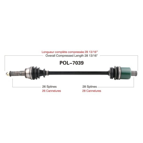 TRAKMOTIVE COMPLETE AXLE (POL - 7039) - Driven Powersports Inc.844084078407POL - 7039