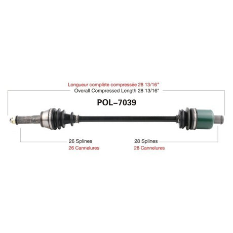 TRAKMOTIVE COMPLETE AXLE (POL - 7039) - Driven Powersports Inc.844084078407POL - 7039