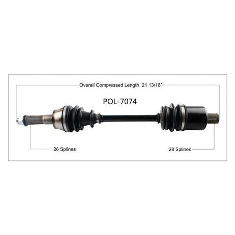 TRAKMOTIVE COMPLETE AXLE (POL - 7074) - Driven Powersports Inc.844084027245POL - 7074