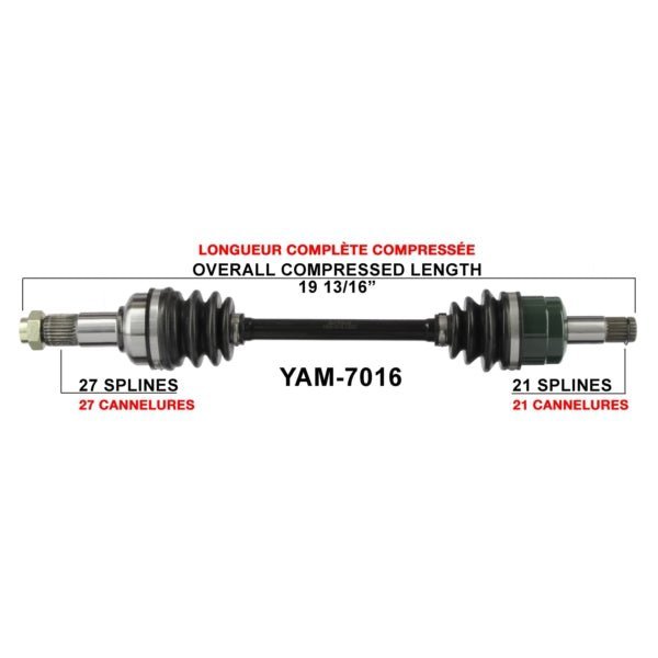 TRAKMOTIVE COMPLETE AXLE (YAM - 7016) - Driven Powersports Inc.844084079404YAM - 7016