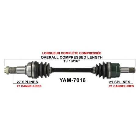 TRAKMOTIVE COMPLETE AXLE (YAM - 7016) - Driven Powersports Inc.844084079404YAM - 7016