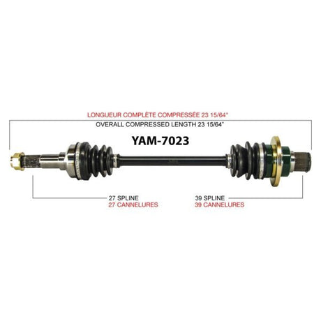 TRAKMOTIVE COMPLETE AXLE (YAM - 7023) - Driven Powersports Inc.844084078919YAM - 7023
