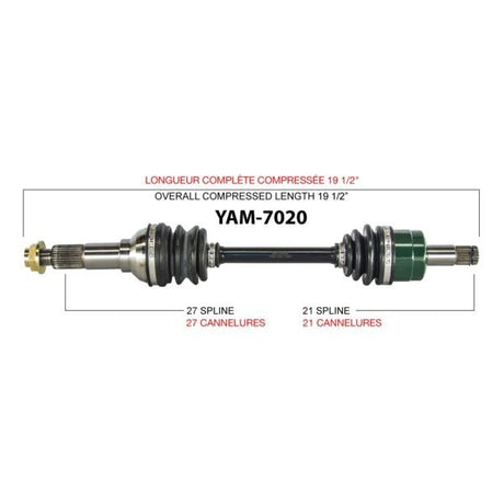 TRAKMOTIVE COMPLETE AXLE (YAM - 7020) - Driven Powersports Inc.844084078957YAM - 7020