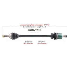 TRAKMOTIVE COMPLETE AXLE (HON - 7012) - Driven Powersports Inc.844084078476HON - 7012