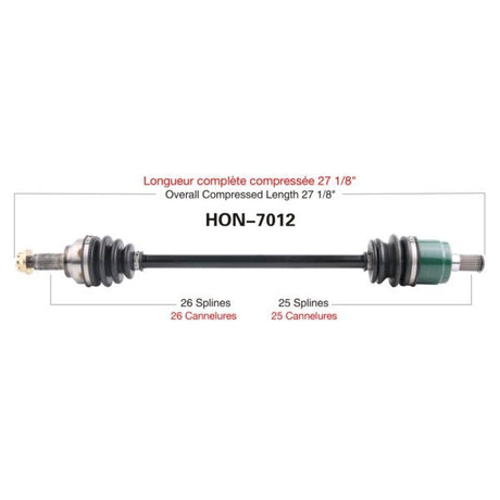 TRAKMOTIVE COMPLETE AXLE (HON - 7012) - Driven Powersports Inc.844084078476HON - 7012