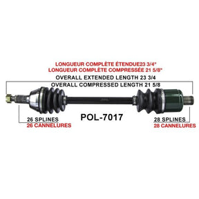 TRAKMOTIVE COMPLETE AXLE (POL - 7017) - Driven Powersports Inc.844084079312POL - 7017