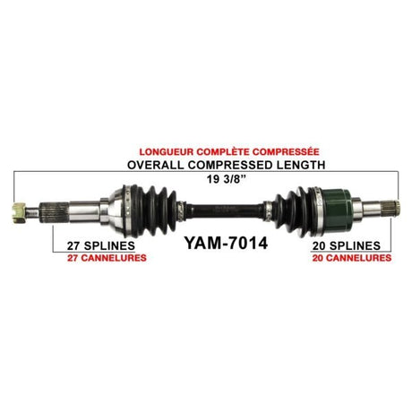 TRAKMOTIVE COMPLETE AXLE (YAM - 7014) - Driven Powersports Inc.844084079428YAM - 7014