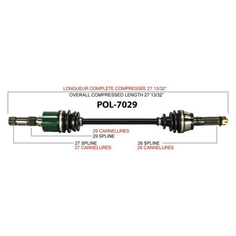 TRAKMOTIVE COMPLETE AXLE (POL - 7029) - Driven Powersports Inc.844084079022POL - 7029