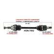 TRAKMOTIVE COMPLETE AXLE (HON - 7002) - Driven Powersports Inc.840840799234HON - 7002