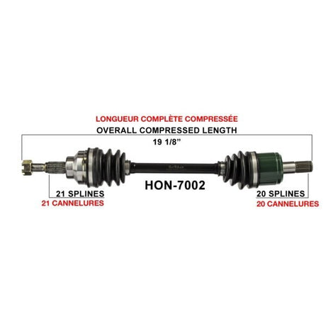TRAKMOTIVE COMPLETE AXLE (HON - 7002) - Driven Powersports Inc.840840799234HON - 7002