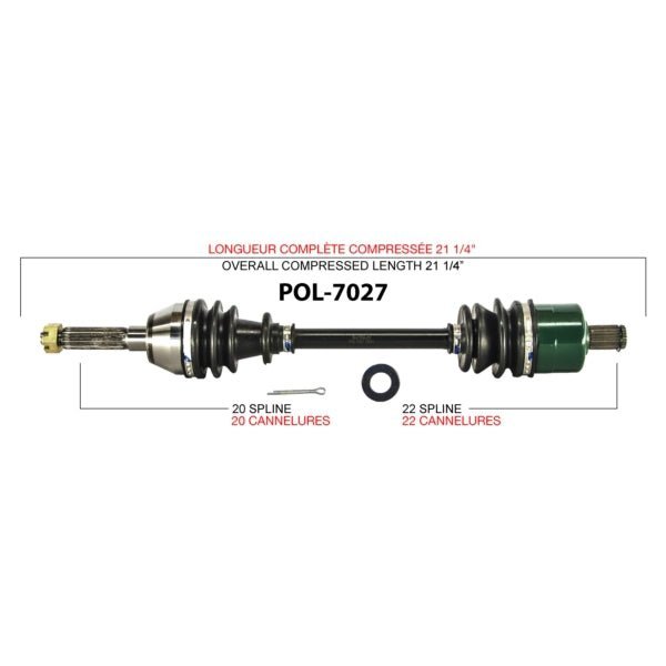 TRAKMOTIVE COMPLETE AXLE (POL - 7027) - Driven Powersports Inc.844084079060POL - 7027