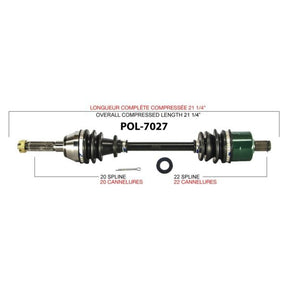 TRAKMOTIVE COMPLETE AXLE (POL - 7027) - Driven Powersports Inc.844084079060POL - 7027