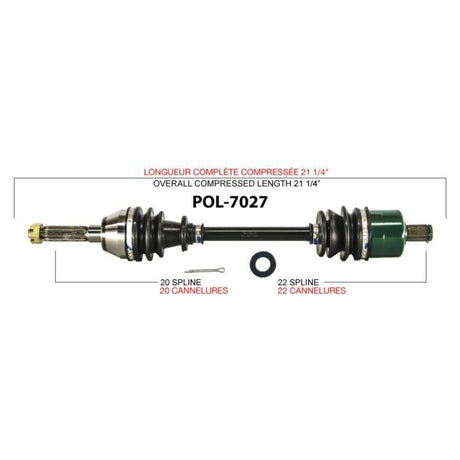 TRAKMOTIVE COMPLETE AXLE (POL - 7027) - Driven Powersports Inc.844084079060POL - 7027