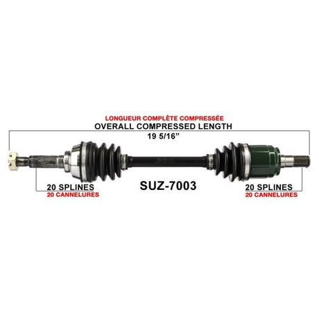 TRAKMOTIVE COMPLETE AXLE (SUZ - 7003) - Driven Powersports Inc.844084079589SUZ - 7003