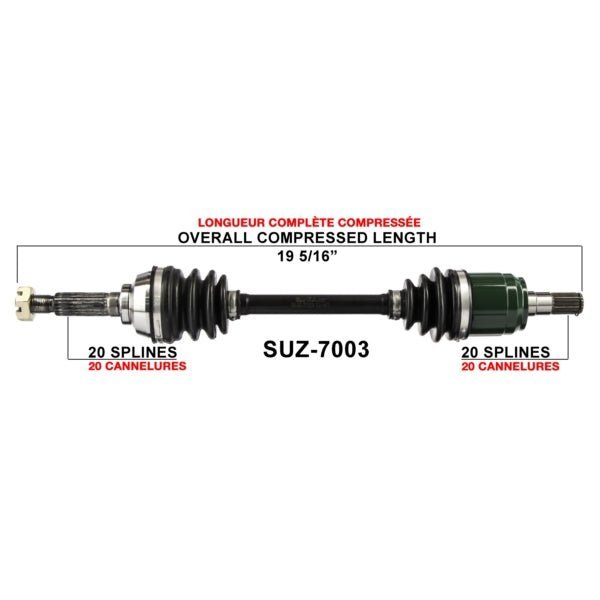 TRAKMOTIVE COMPLETE AXLE (SUZ - 7003) - Driven Powersports Inc.844084079589SUZ - 7003