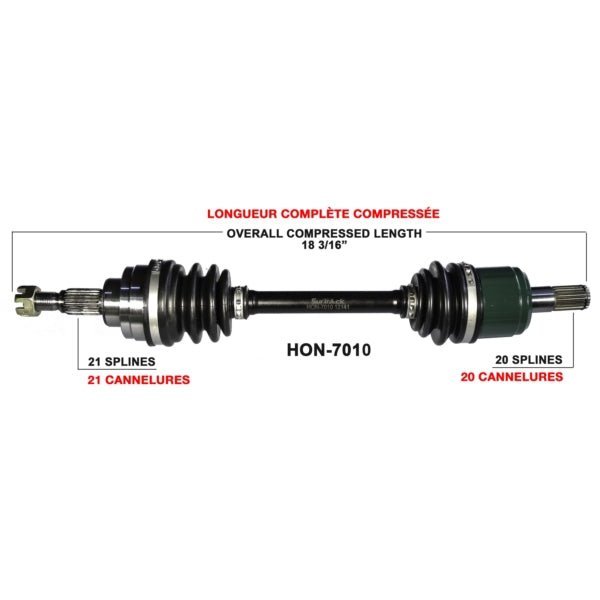 TRAKMOTIVE COMPLETE AXLE (HON - 7010) - Driven Powersports Inc.844084079855HON - 7010