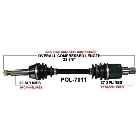 TRAKMOTIVE COMPLETE AXLE (POL - 7011) - Driven Powersports Inc.844084079657POL - 7011